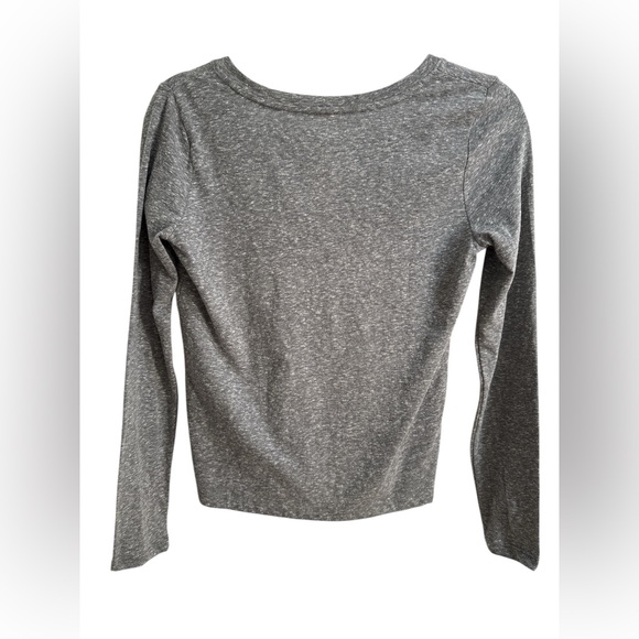 SO Kohl’s V-Neck Long Sleeve Shirt Dark Gray XS NWT Casual Soft Basic Cotton - Picture 10 of 10